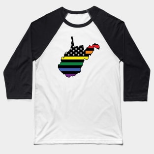 Rainbow Flag West Virginia Baseball T-Shirt